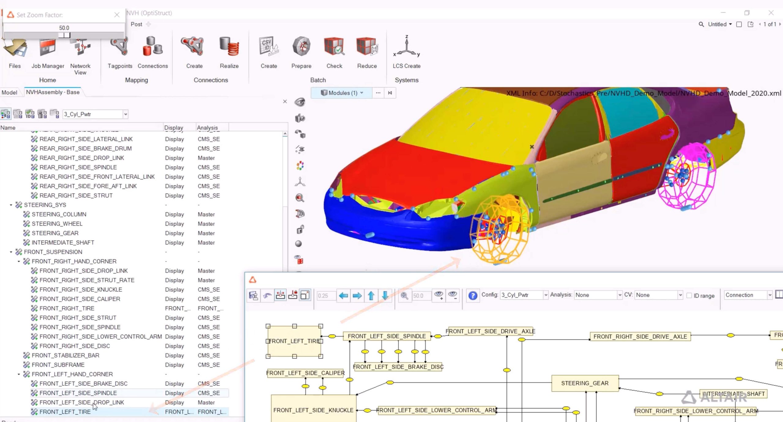 SmartCAE - Altair Hypermesh - NVH – Rumore, Vibrazioni e Misconfort